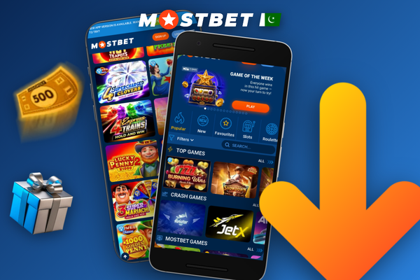Bonus activation screen with promo code field and deposit slider to claim the Mostbet casino bonus